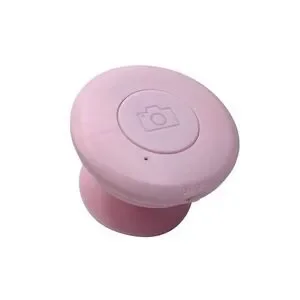 Selfie Grip Collapsible Phone Grip Pop Shutter Button W/ Bluetooth - Pink - NEW