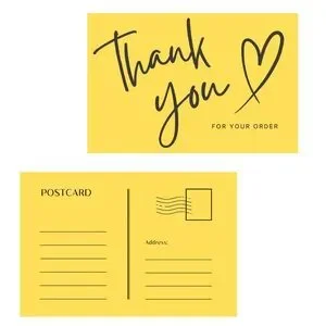 Set Of 10 Thank You Postcard
