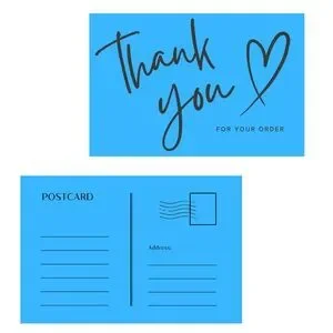 Set Of 10 Thank You Postcard