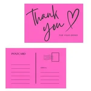Set Of 10 Thank You Postcard