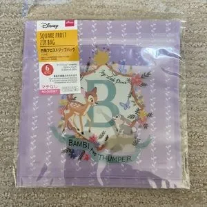Set Of 2 Disney Bambi And Thumper Square Sized Zip Lock Bags