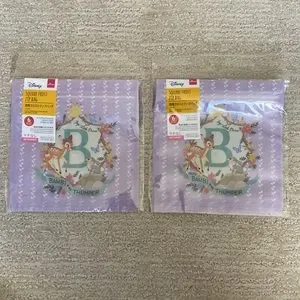 Set of 2 Disney Bambi and Thumper Square Sized Zip Lock Bags