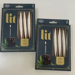 Set of 2 NWT Urban Outfitters Lit Party Candles