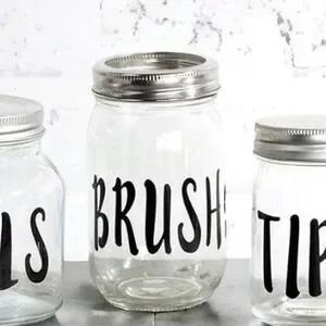Set Of 3 Apothecary Glass Jars With Screw On Lid Funny Quotes
