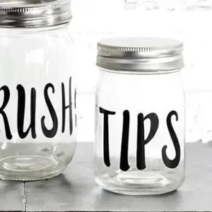Set Of 3 Apothecary Glass Jars With Screw On Lid Funny Quotes