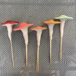 SET OF 3 Custom order Garden Stake Mushrooms