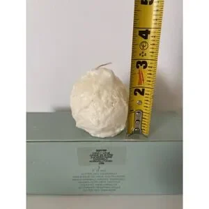 Set Of 3 Party Lite 2" Ball Candles Glitter White Candy Cane‎ Scent Q23102