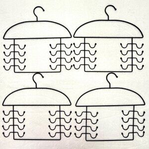 Set Of 4 (Four) 4-Tier 16-Hook Space Saving Metal Bra Hangers