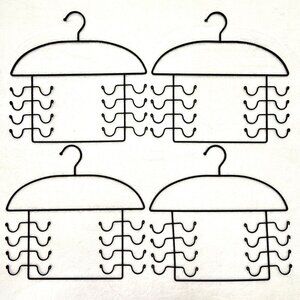 Set of 4 (Four) 4-Tier 16-Hook Space Saving Metal Bra Hangers