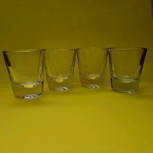 Set of 4 Vintage Clear Shot Glasses