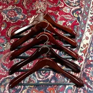 Set Of 5 Wooden Hangers Suit Hanger Pack