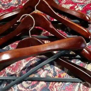 Set Of 5 Wooden Hangers Suit Hanger Pack