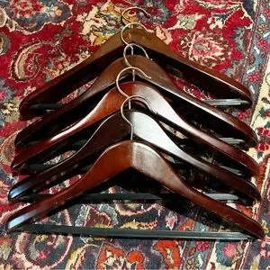 Set Of 5 Wooden Hangers Suit Hanger Pack
