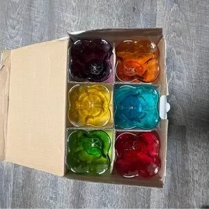 Set Of 6 Vintage Posabahce Workshop Canada Ice Cream Bowls. New