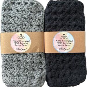 Set Of Hand Crocheted Washcloths Dishcloths Trivets 100% Cotton Crochet Granny