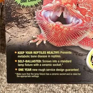 Set Of Two Zoo Med PowerSun UV Bulb 160 Watt Bulb Ideal For Large Terrariums