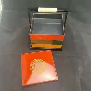 Sewing Box Or Trinket Box Mcm Japan three compartments jewelry