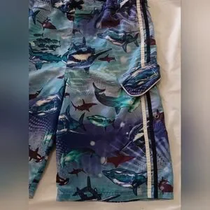 SHARKS Op Board Shorts Swim Trunks XL Pockets Blue