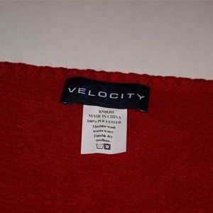 SHARP ELECTRONICS RED EMBOSSED THROW BLANKET NEW