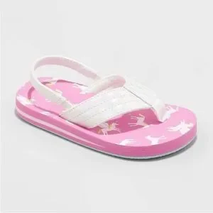 Shawn Unicorn Print Slip-On Flip Flop Sandals NWT