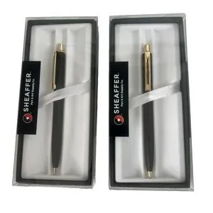 SHEAFFER LOT OF 2- SENTINEL N3327 PENCILS 0.7mm Matte Black W/Gold Tone Trim NEW