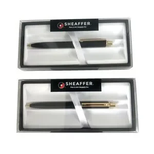 SHEAFFER LOT OF 2- SENTINEL N3327 PENCILS 0.7mm Matte Black W/Gold Tone Trim NEW