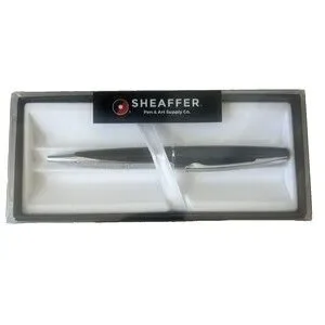 Sheaffer Taranis Black Lacquer & Blue Cap Twist Ball Point Pen New In Gift Box