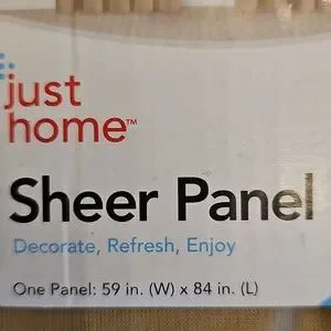 Sheer Curtains 59” X 84” Taupe Nude New In Package Set Of 4 Panels