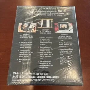 Showbox Photo Viewer 3.5"x5" Holds Up To 40 Pictures Album Book Burnes New