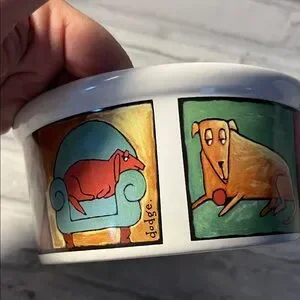 Signature Multicolor Dog Bowl Ursula Dodge Ceramic Large My Favorite Things