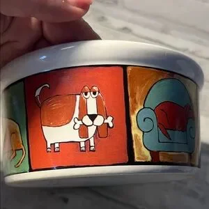 Signature Multicolor Dog Bowl Ursula Dodge Ceramic Large My Favorite Things