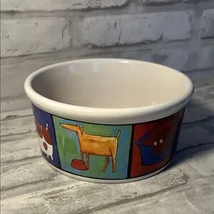 Signature Multicolor Dog Bowl Ursula Dodge Ceramic large my favorite things