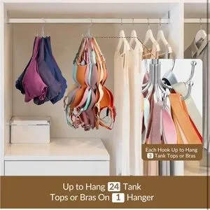 Silver Multi-Hook Hanger Organizer Closet
