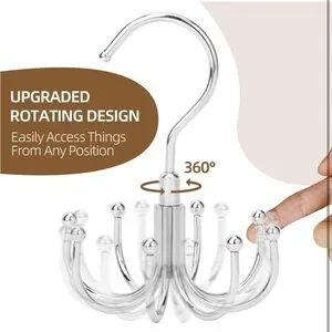 Silver Multi-Hook Hanger Organizer Closet