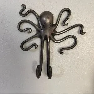 Silver Octopus Wall Hook