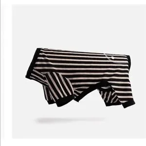 SILVER PAW DOG PJs BLACK And GRAY STRIPE SIZE LARGE