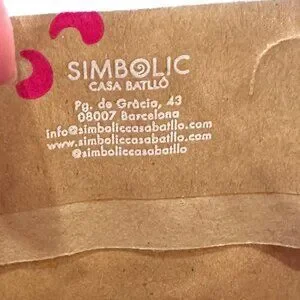 Simbolic Casa Batlló Store Paper Gift Bag From Antoni Gaudí Museum In Barcelona
