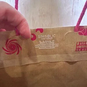 Simbolic Casa Batlló Store Paper Gift Bag From Antoni Gaudí Museum In Barcelona