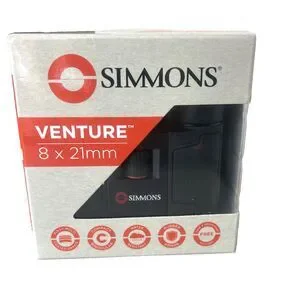 SIMMONS VENTURE 8X21mm Black Compact Binoculars Model 897821R BRAND NEW in Box