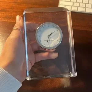 Simon Pearce Crystal Desk Clock