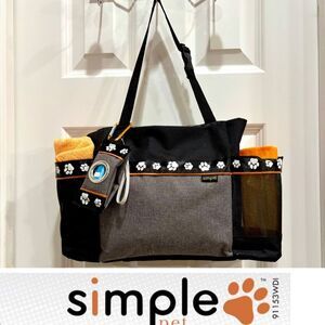 SIMPLE - EUC Pet Travel Essentials/Travel Bag Water Bottle Poop Caddy & Towel