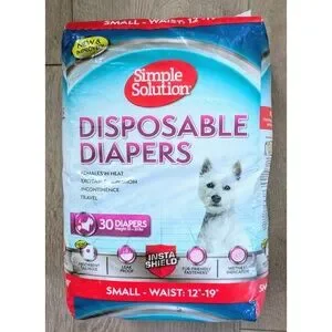 Simple Solution Disposable Female Dog Diapers Small X 30 OUT PetCare XS/S X 16