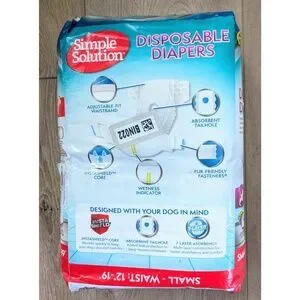 Simple Solution Disposable Female Dog Diapers Small X 30 OUT PetCare XS/S X 16