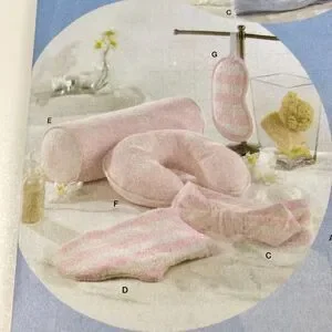 Simplicity 4747 Sewing Pattern Towel Wrap Headband Slippers Y2k Sz XS-XL UNCUT