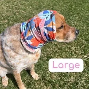 Simply Stellar Colorful Dog Snood Ear Cover Fleece Lined Size Large