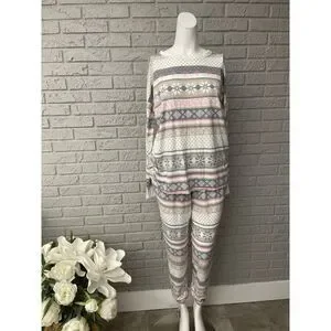 Simply Vera Multicolored Soft 2 Pcs Pajama Set Size S