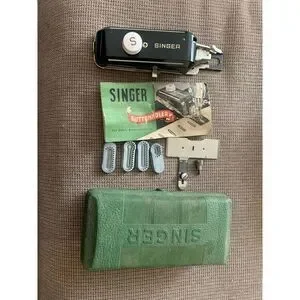 Singer Buttonholer 160506 Vintage Black Hard Case & Instructions