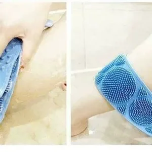 Single Pack Silicone Body Scrubber Bathroom Bathe Back Rub Scrub Brush