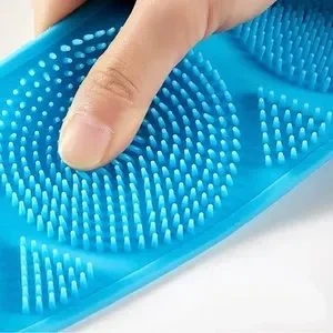 Single Pack Silicone Body Scrubber Bathroom Bathe Back Rub Scrub Brush