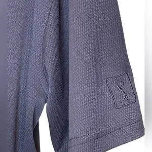 Size L PGA TOUR Navy Blue Polo Short Sleeve Top Shirt